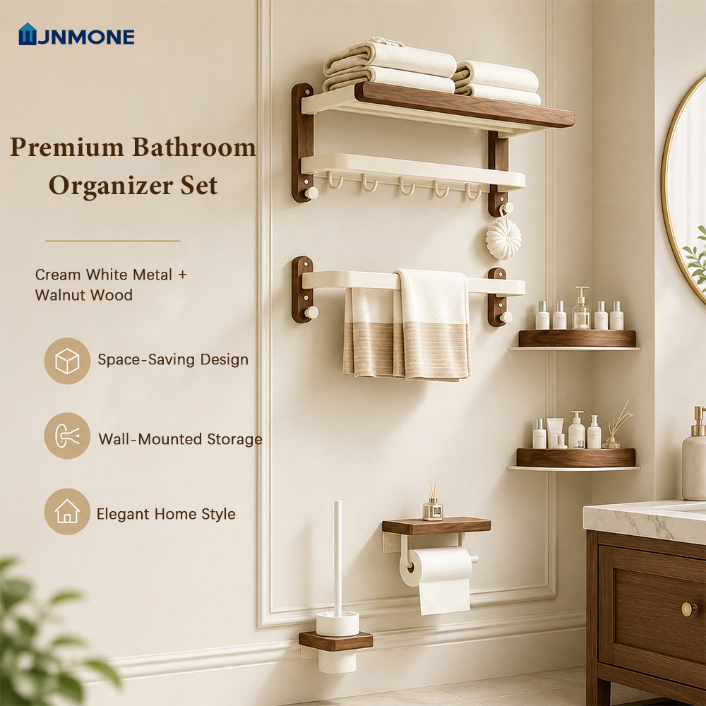 Luxury Lifestyle Wallpaper - Modern Luxury Bathroom Accessories Set Walnut