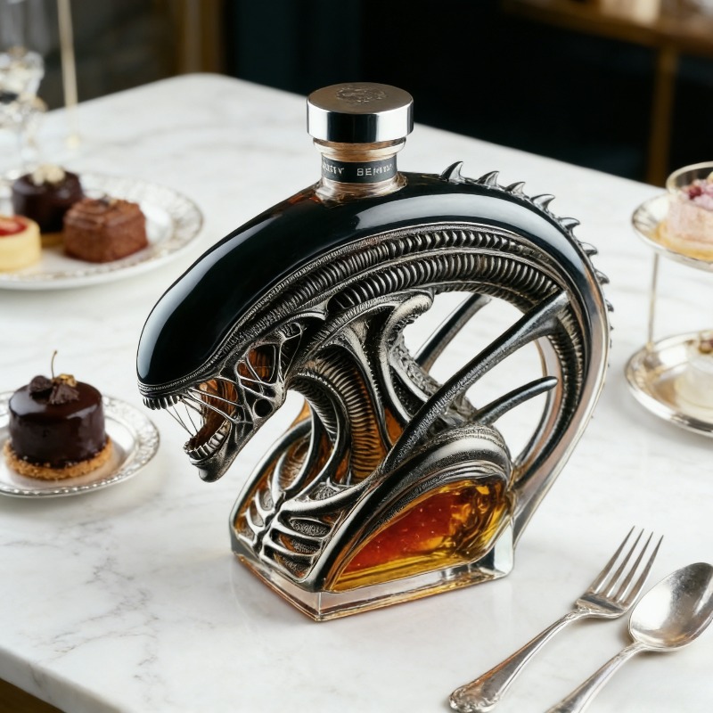 Alien Xenomorph Shaped Whiskey - Glass Decanter Whiskey ulasan dan harga