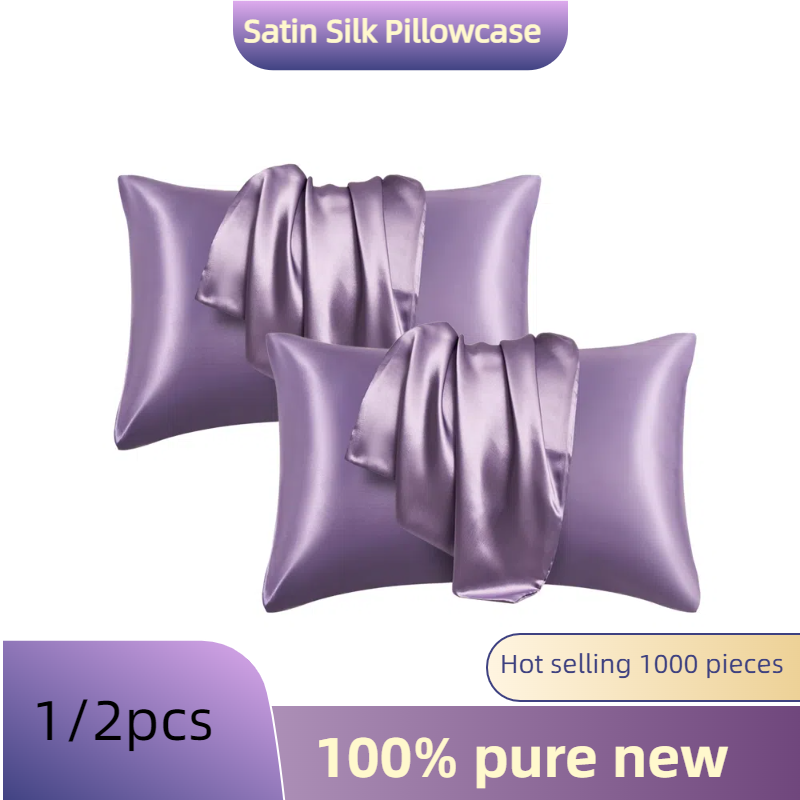 1/2pcs Satin Silk Pillowcase f - Silk Pillowcase Set ulasan dan harga