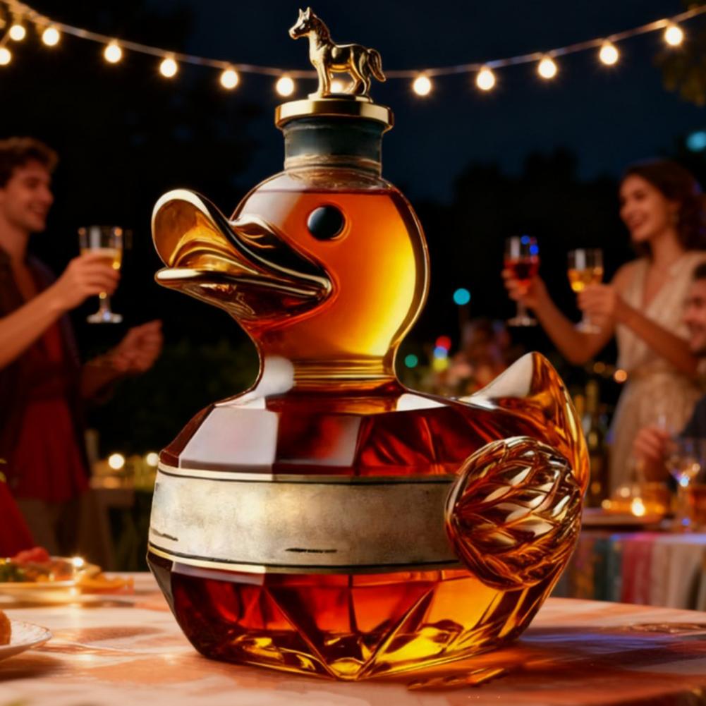 Duck Whiskey Bottle Glass Anim - Glass Decanter Whiskey ulasan dan harga
