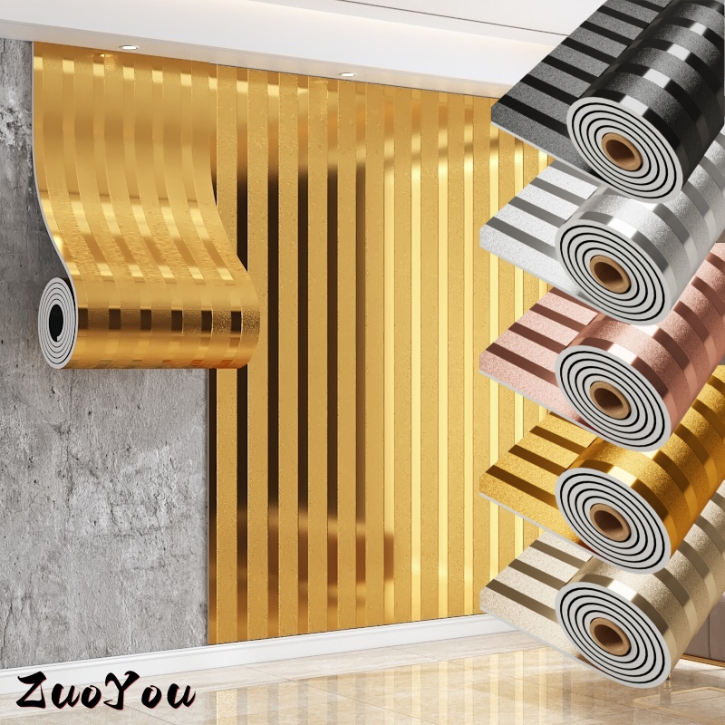 Luxury Gold Stripe Contact Pap - Luxury Lifestyle Wallpaper ulasan dan harga