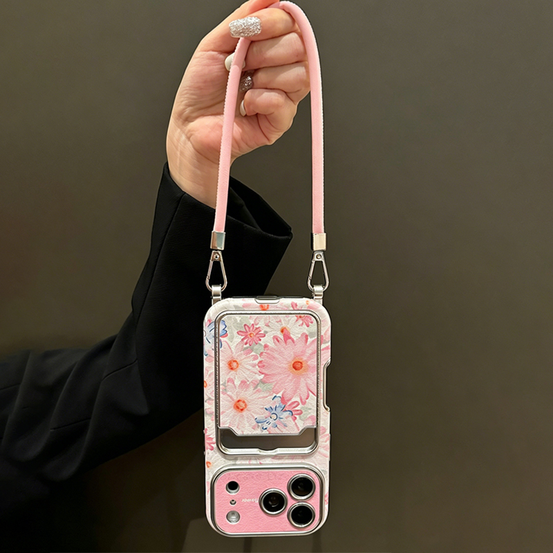 Pink Floral Faux Leather Textu - Leather Card Wallet ulasan dan harga
