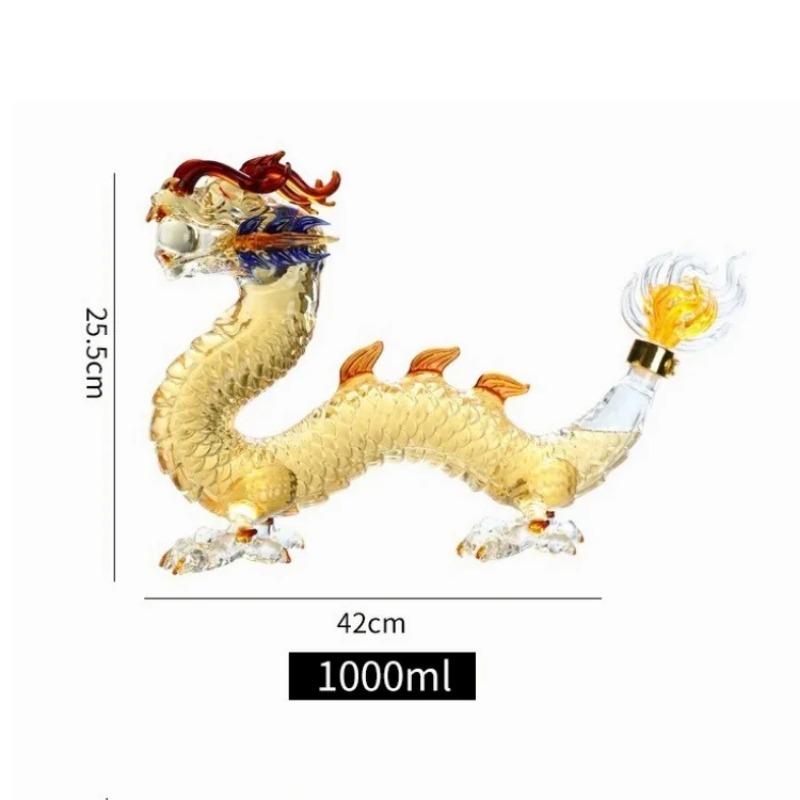 Dragon shaped Chinese Zodiac w - Glass Decanter Whiskey ulasan dan harga