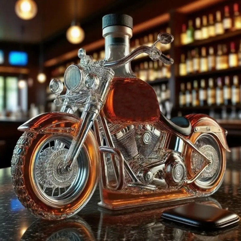 Motorcycle Style Whisky Decant - Glass Decanter Whiskey ulasan dan harga
