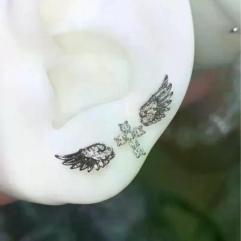 Angel Wings Cross Earrings Lux - Luxury Lifestyle Party ulasan dan harga