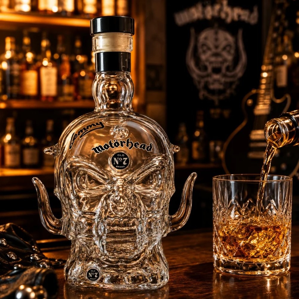 Motorhead Lemmy Warpig Skull G - Glass Decanter Whiskey ulasan dan harga
