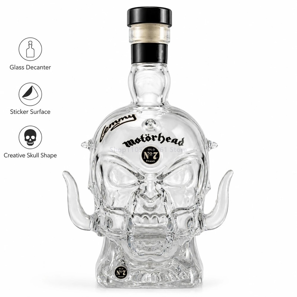 Motorhead Lemmy Warpig Skull G - Glass Decanter Whiskey ulasan dan harga