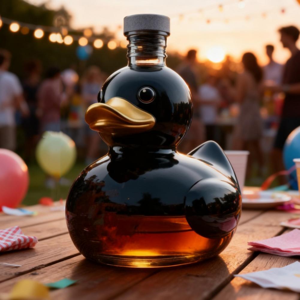 Whimsical Duck-shaped Flask Ar - Glass Decanter Whiskey ulasan dan harga